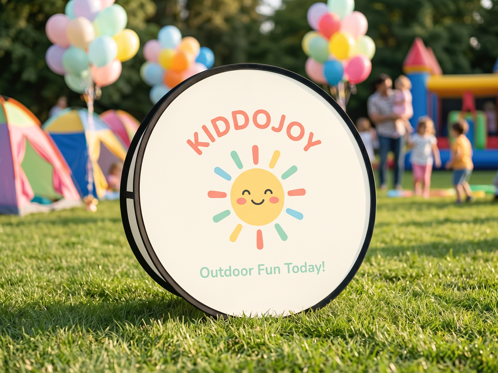 Circle Pop Out Banners - View 3