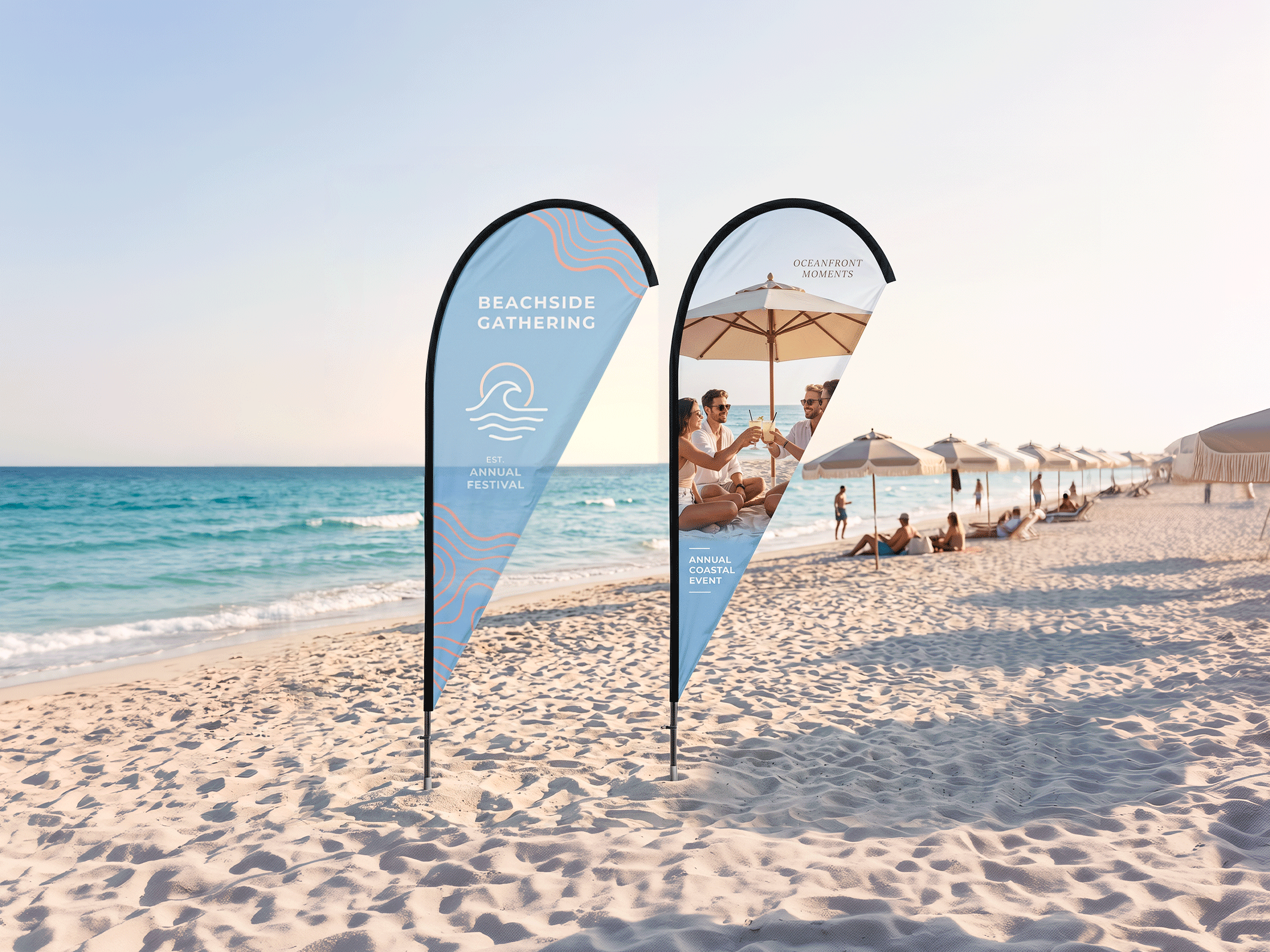 Teardrop Flags - View 3