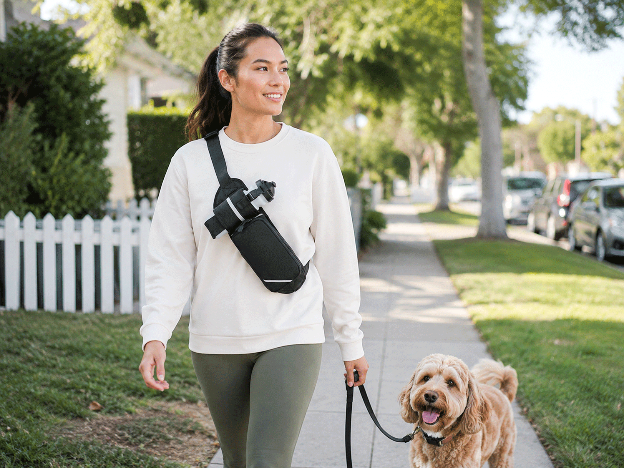 Running Waist Pack with Bottle Holder - View 1