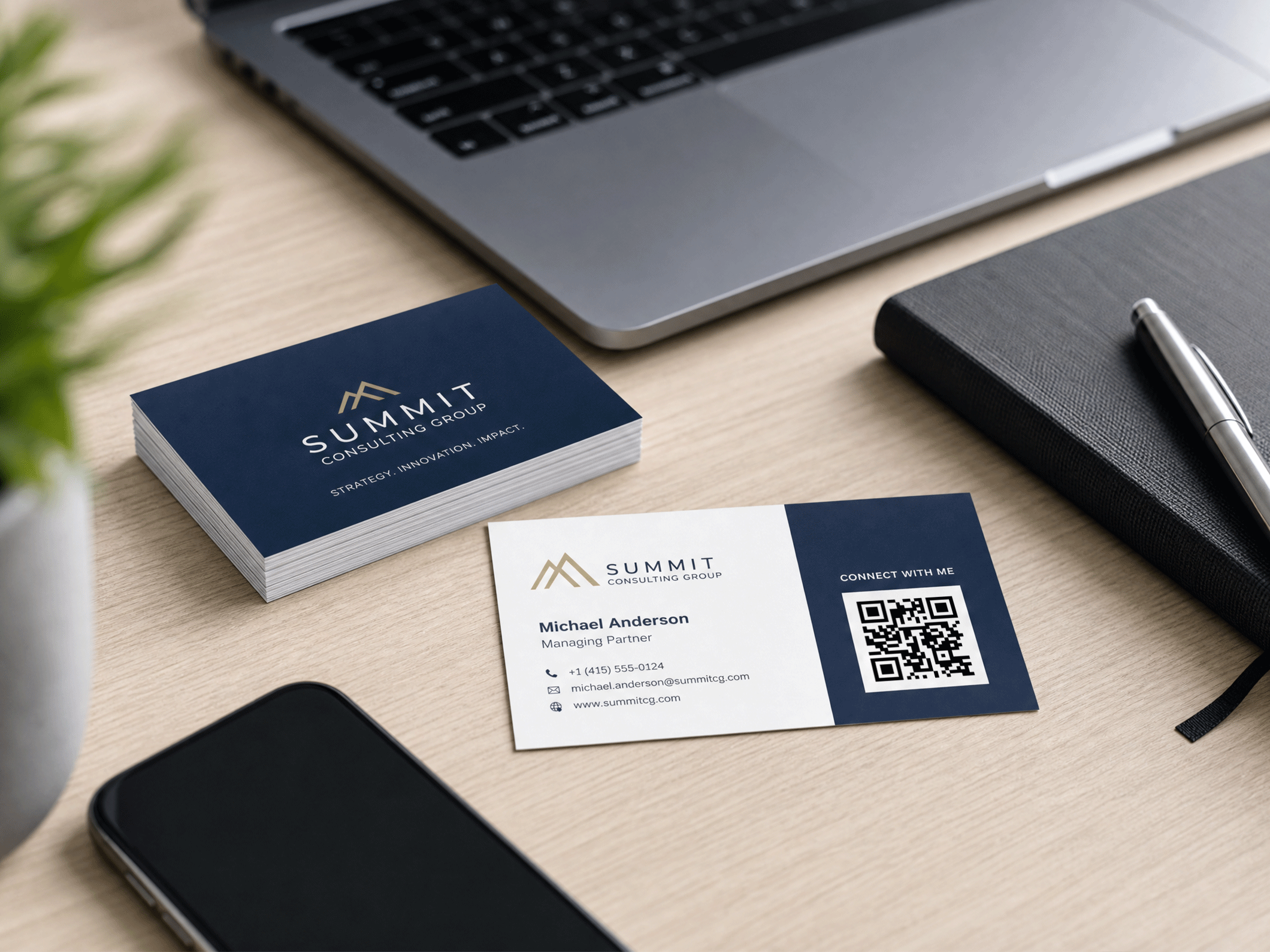 QR Code Business Cards - View 2