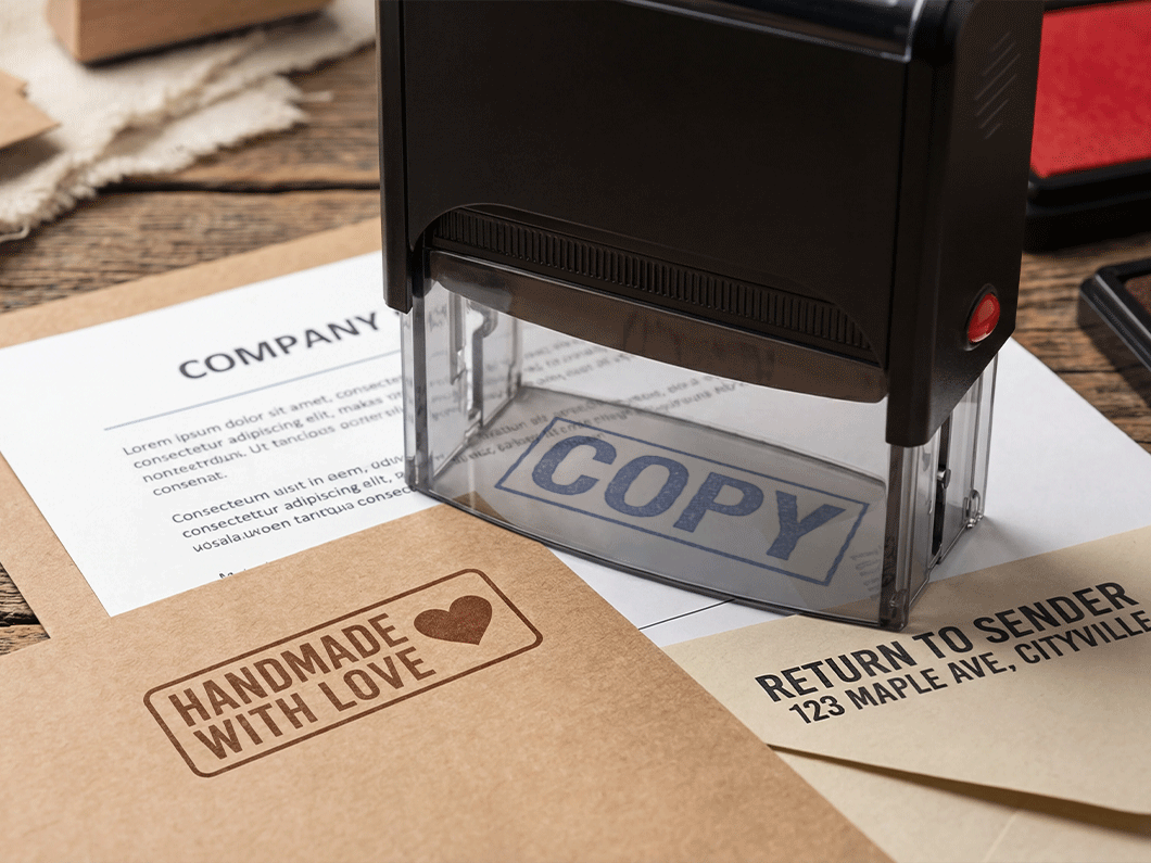 Rectangular Self-Inking Stamps  - View 1