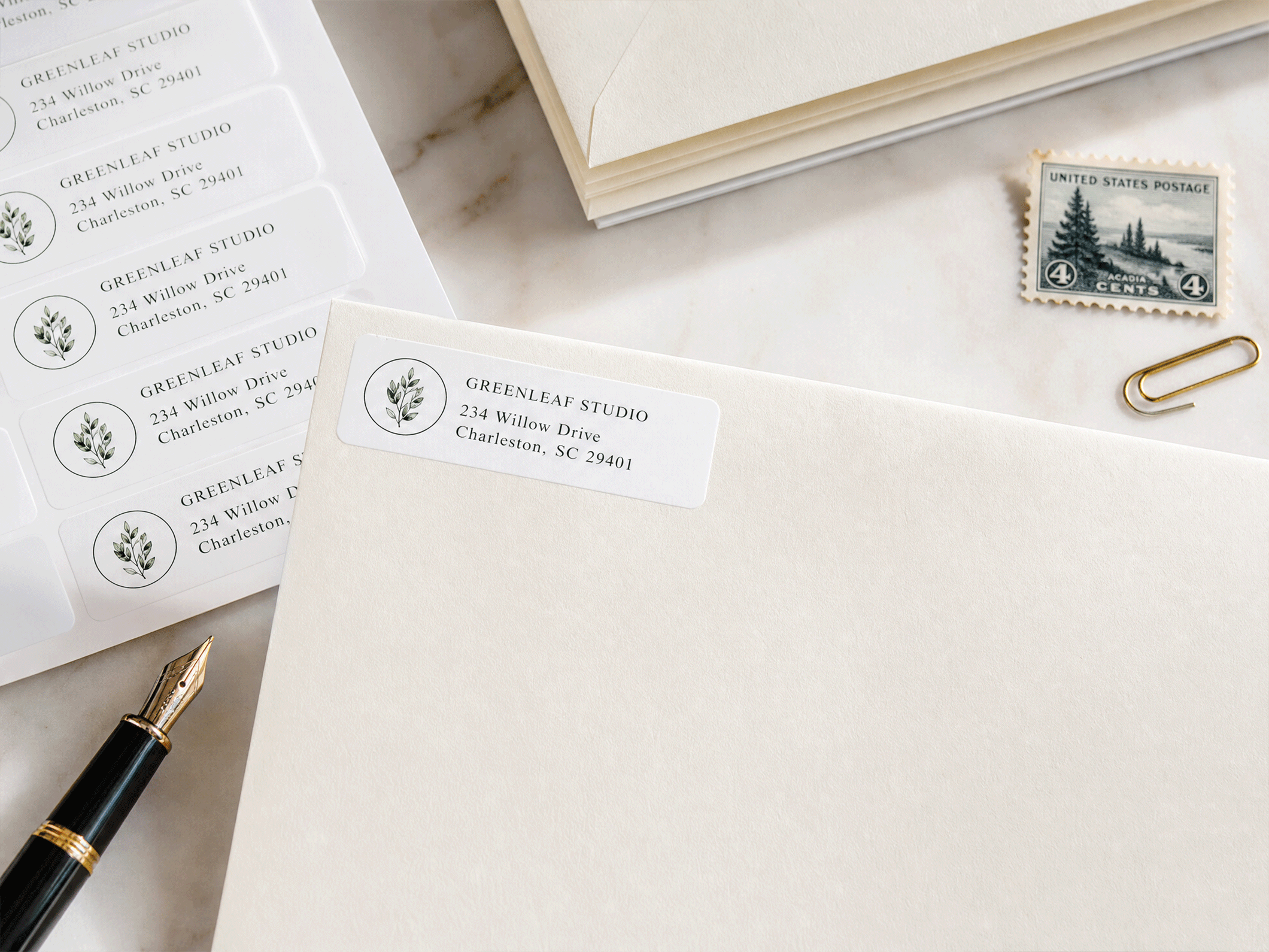 Return Address Labels - View 2