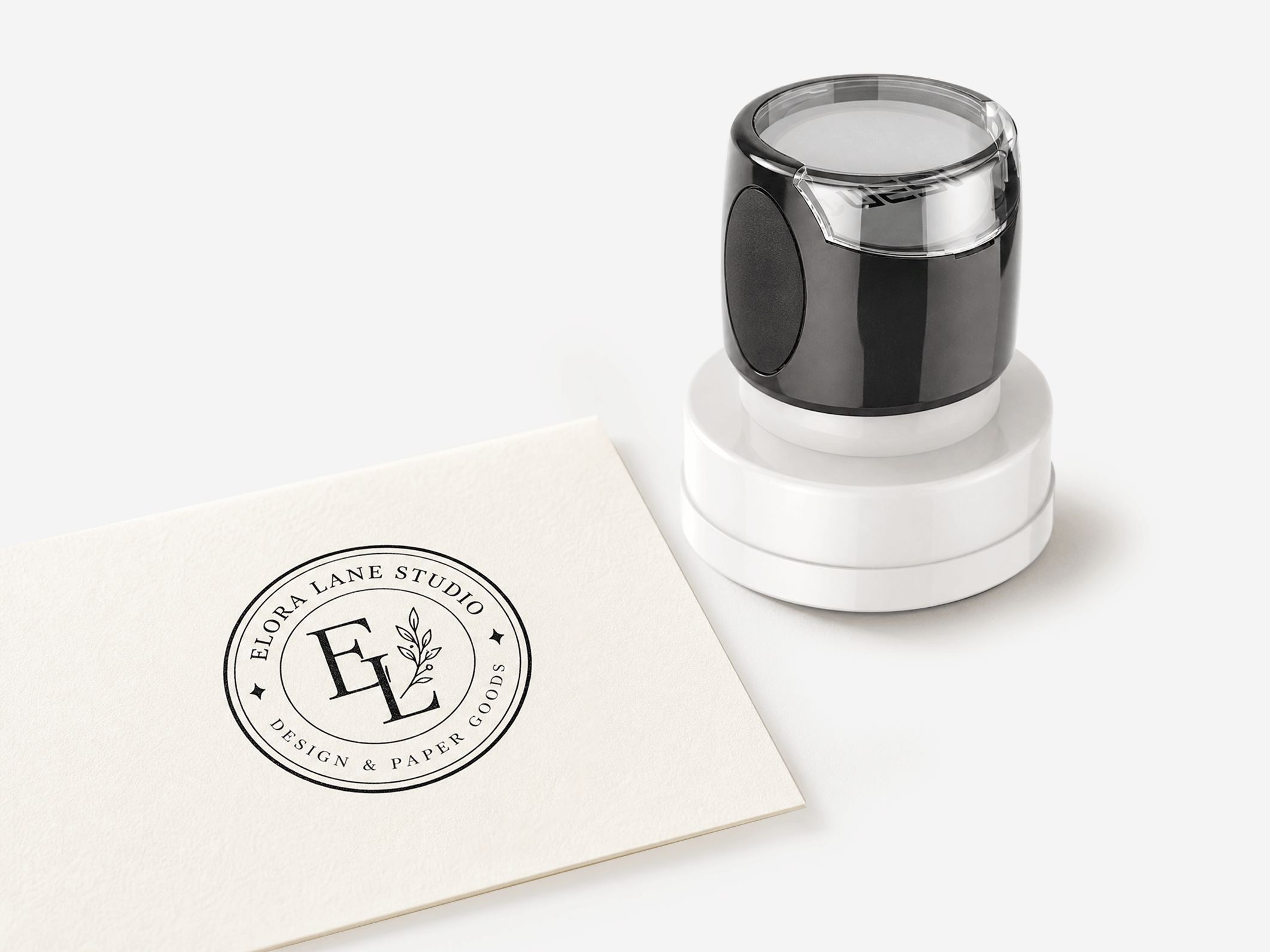 Circle Pre-Inked Stamps - View 2