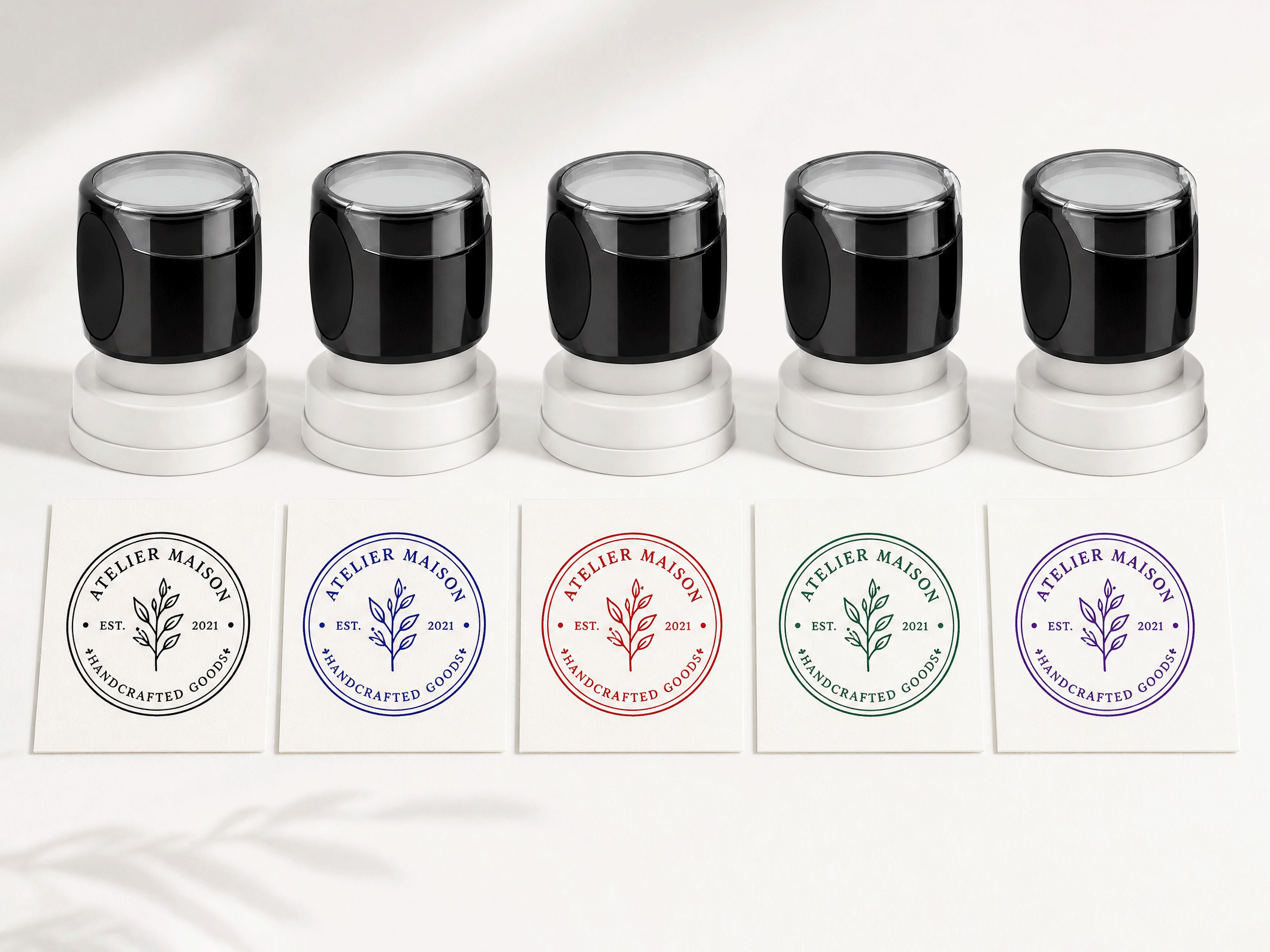 Circle Pre-Inked Stamps - View 4