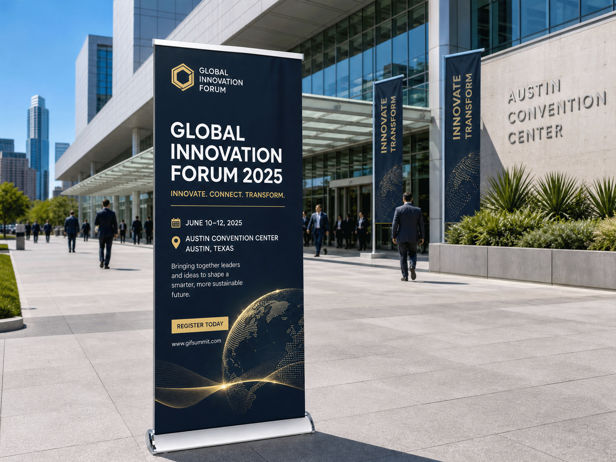 Double-Sided Retractable Banners - View 1