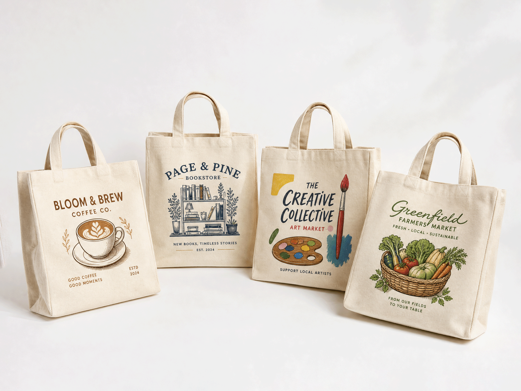 Fully Custom Canvas Tote Bags - View 3