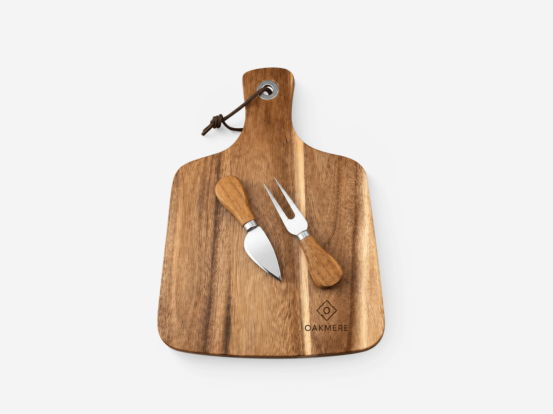 Acacia Cheeseboard and Knife Set - View 1