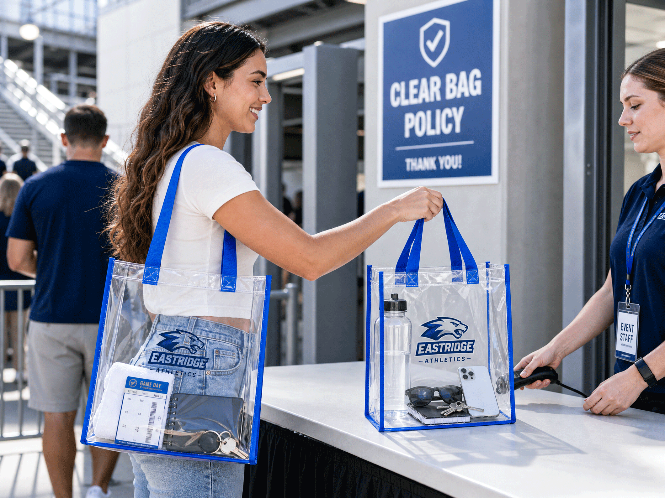 Stadium Approved Clear Tote Bag