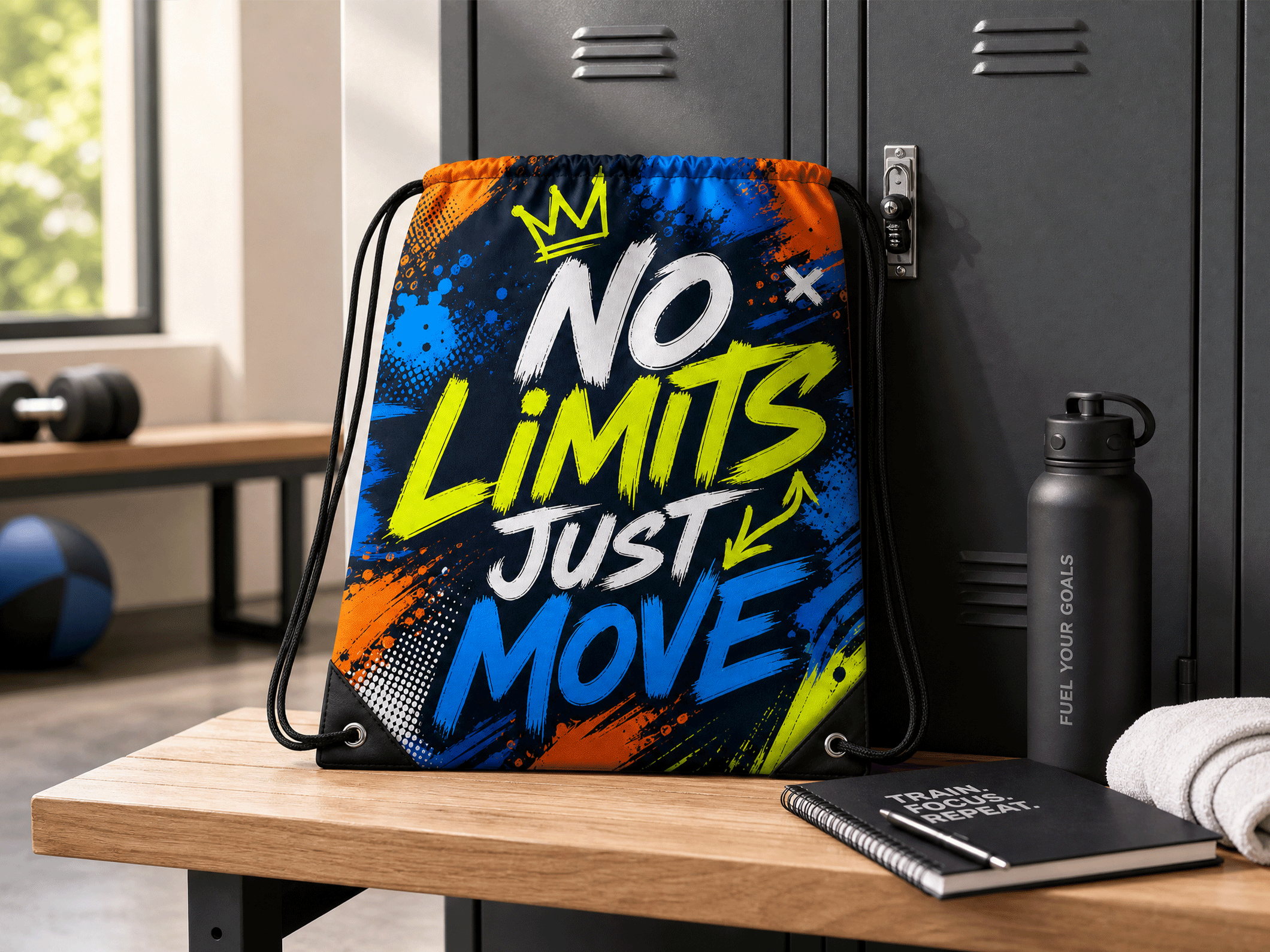 All-Over Print Drawstring Backpack - View 3