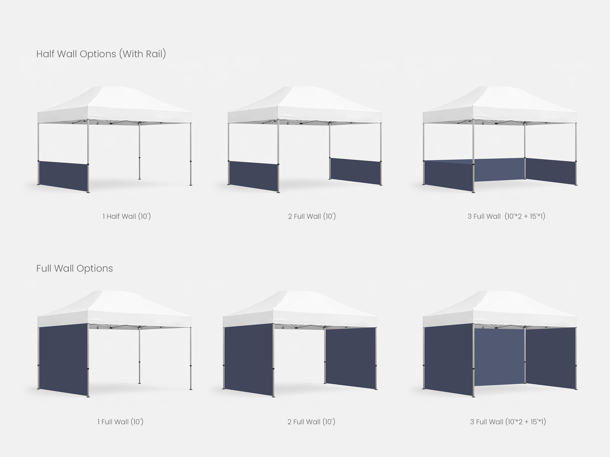 15' x 10' Custom Printed Canopy Tents - View 5