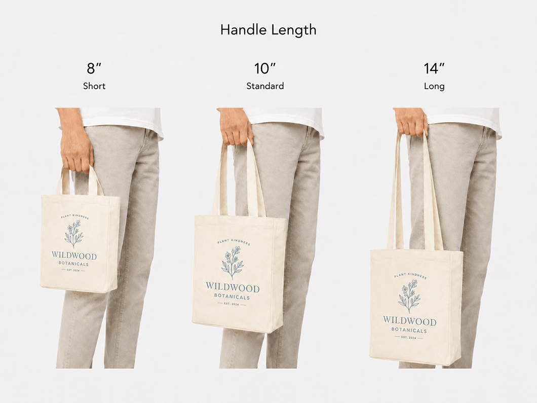 Custom Flat Canvas Tote Bags - View 3