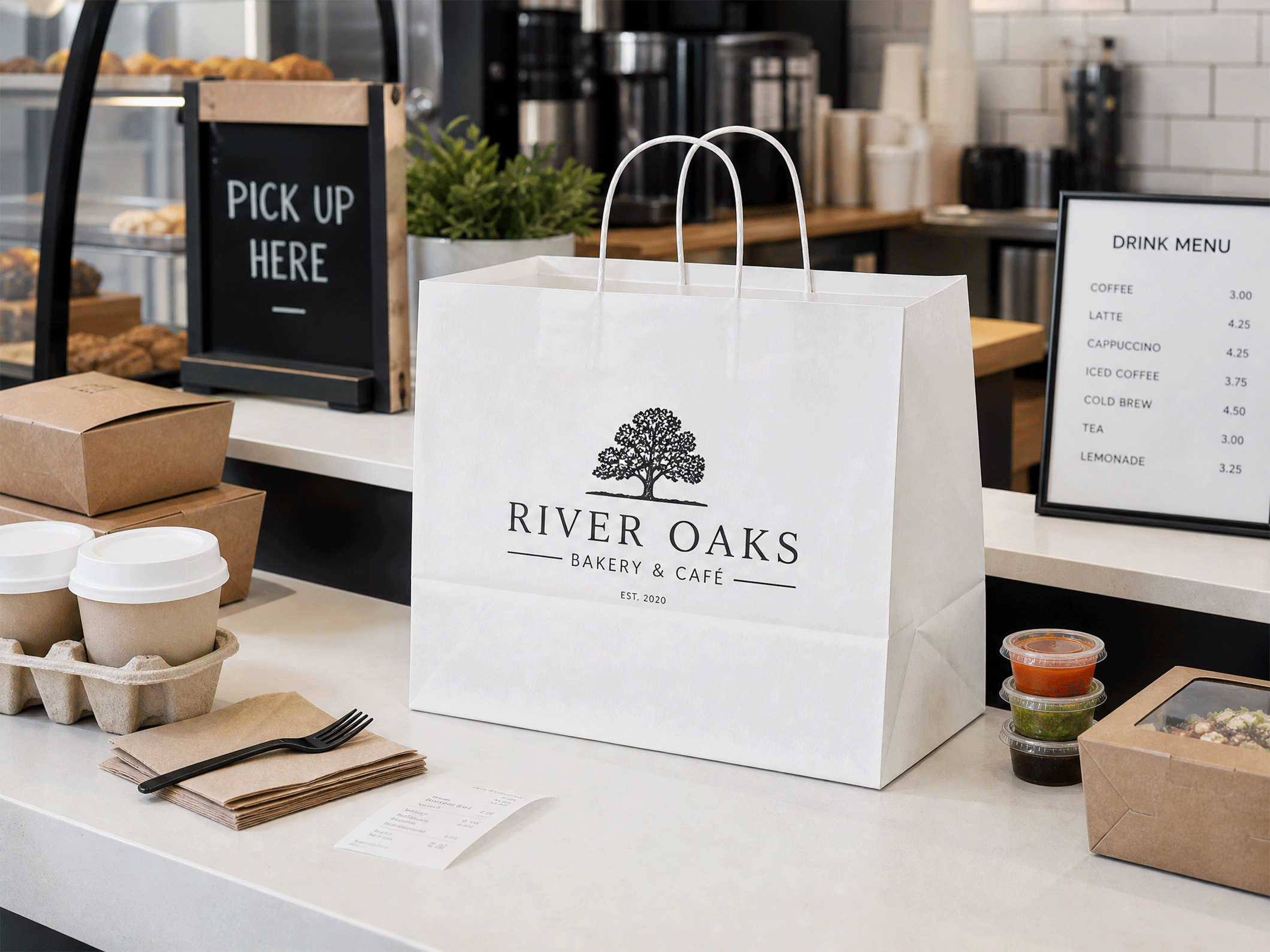 Kraft Takeout Paper Bags