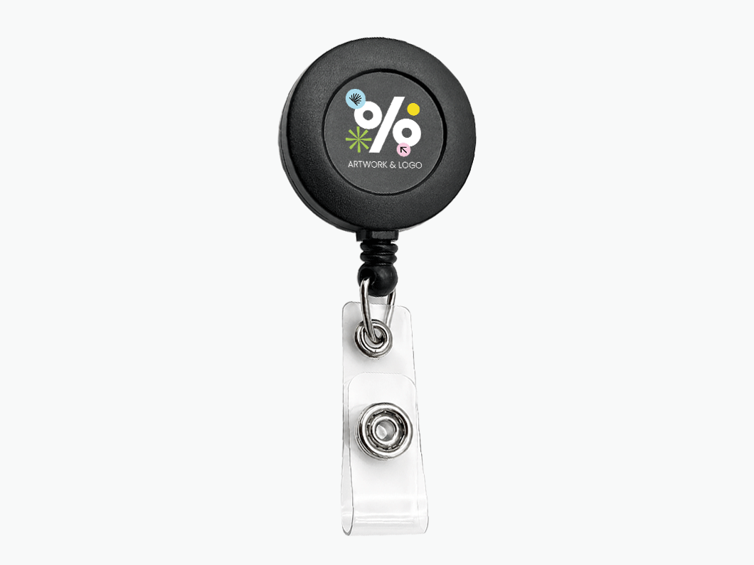 Retractable Badge Holder with Slide Clip - View 1