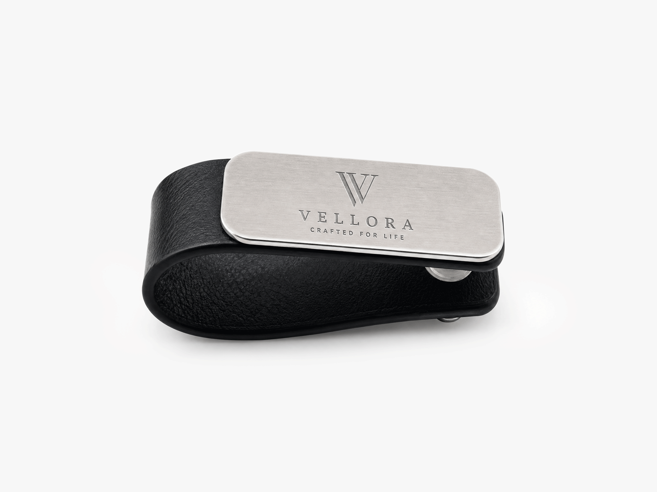 Leather Key Organizer with Metal Panel - View 2