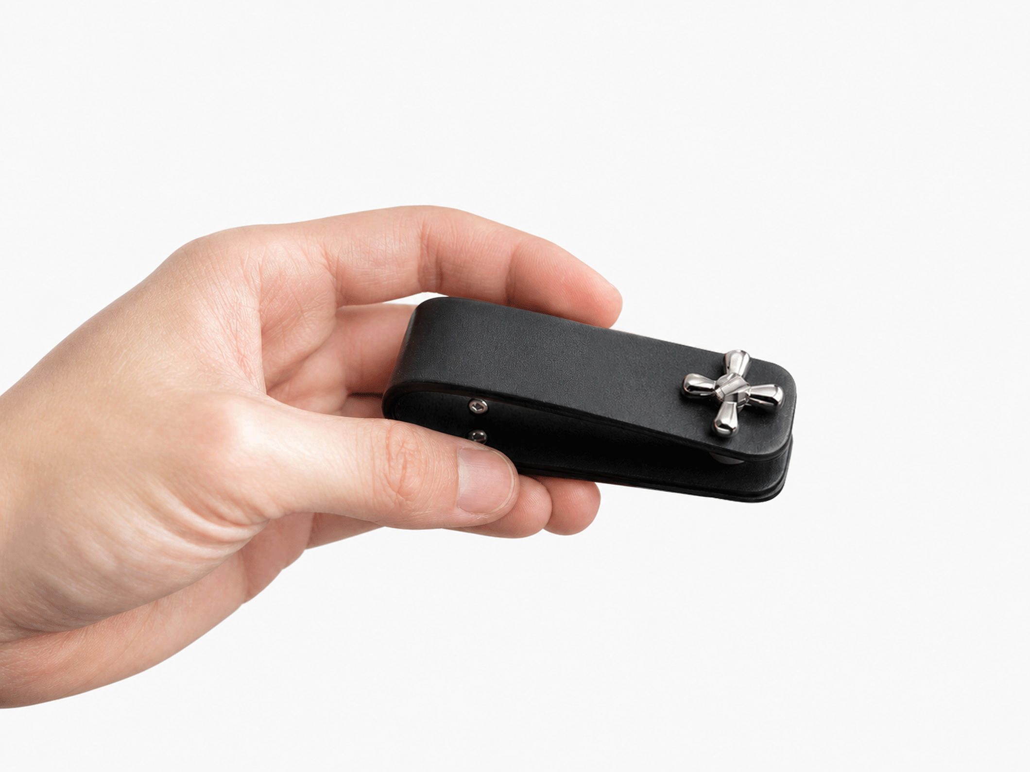 Leather Key Organizer with Metal Panel - View 3