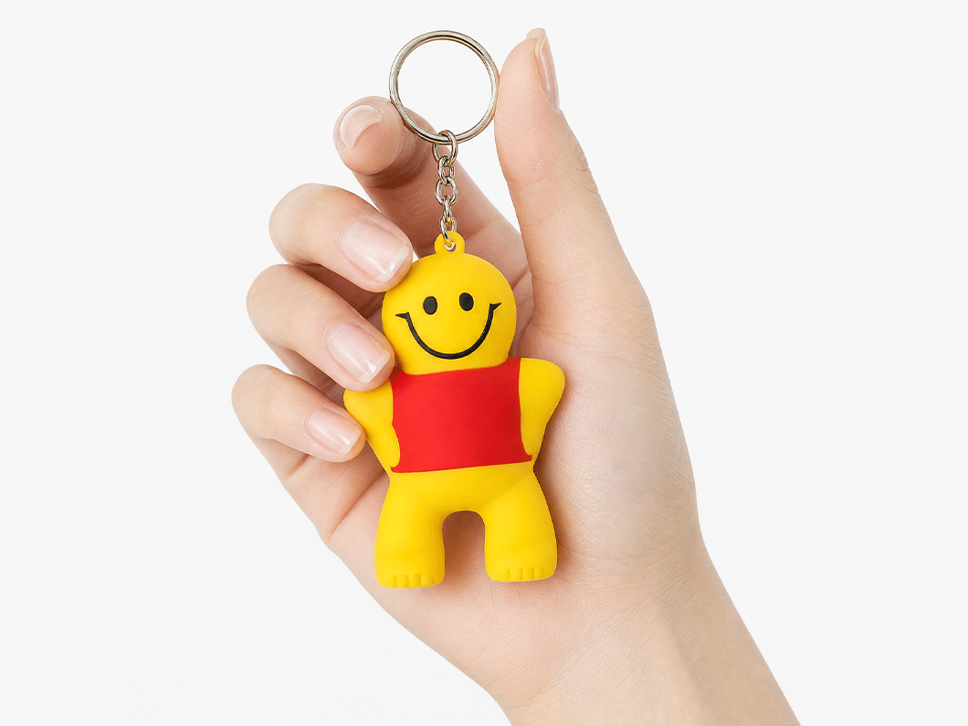 Smiley Man Stress Reliever Keychain - View 2