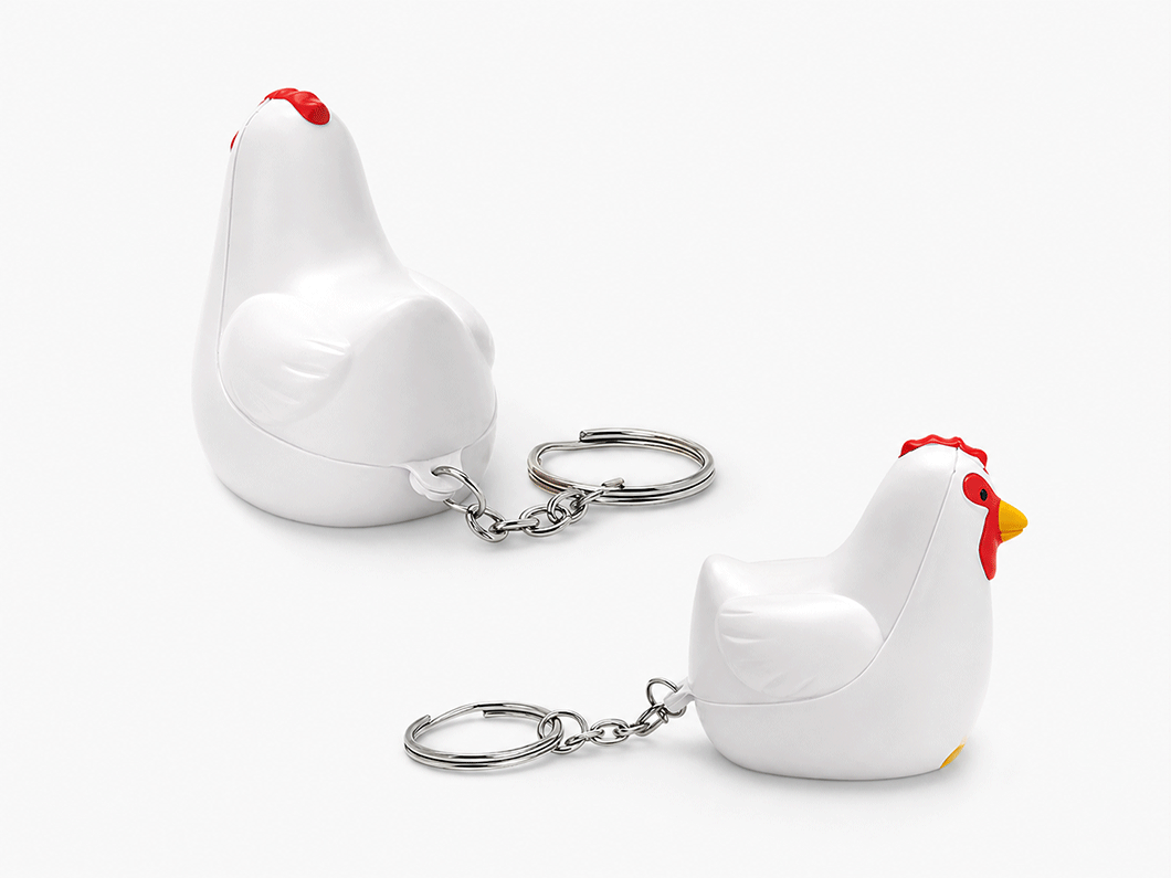 Rooster Stress Reliever Keychain - View 3