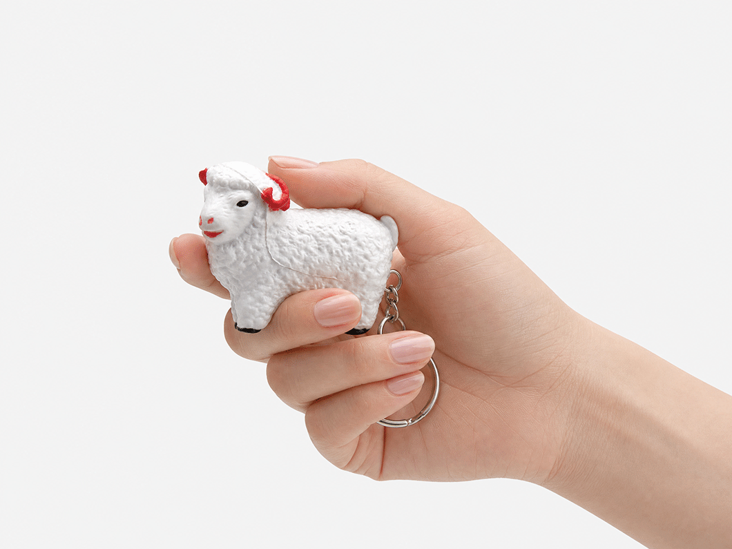 Sheep Stress Reliever Keychain - View 2