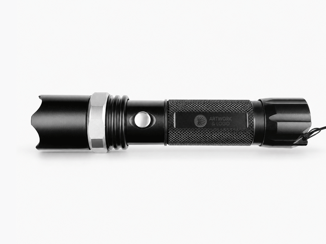 Aluminum LED Flashlight with 3 Lighting Modes - View 3