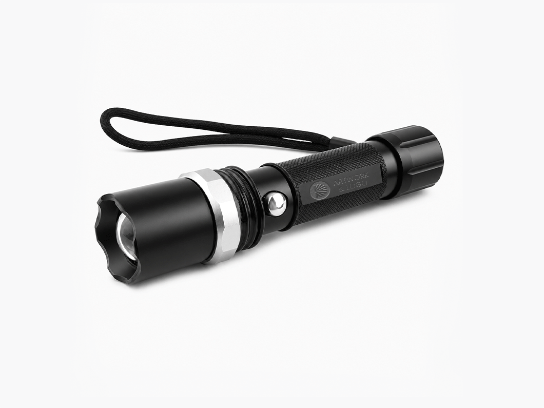 Aluminum LED Flashlight with 3 Lighting Modes - View 4