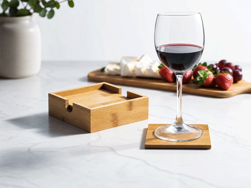 Bamboo Coaster Set