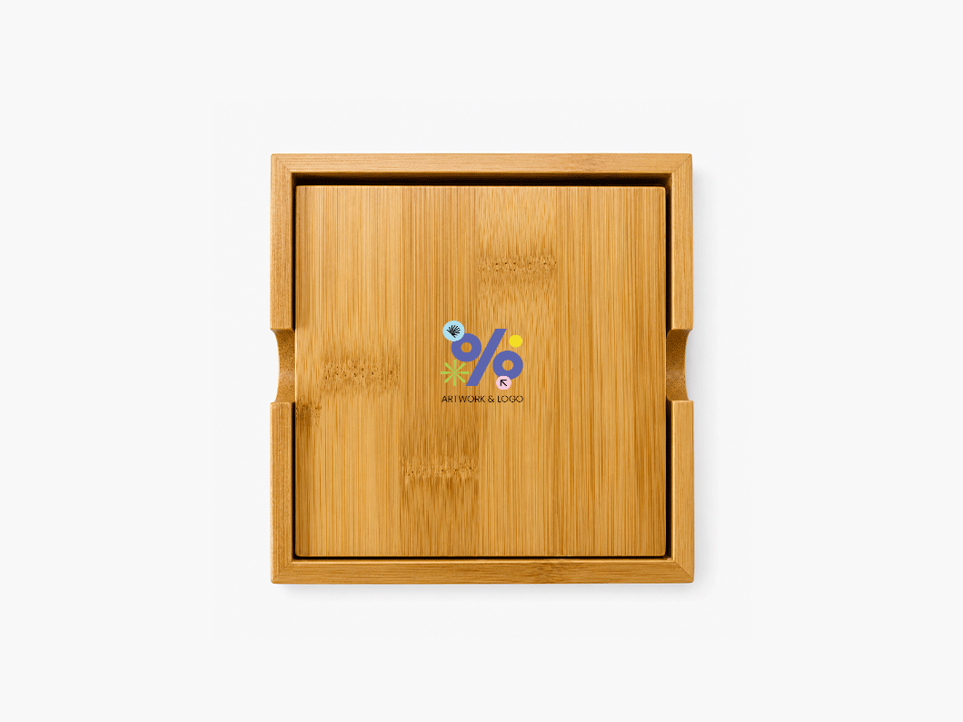 Bamboo Coaster Set - View 3