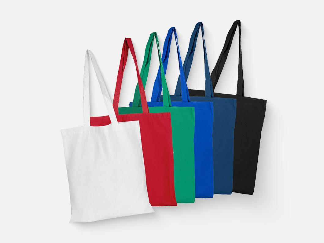 Colored Calico Tote Bag No Gusset - View 2
