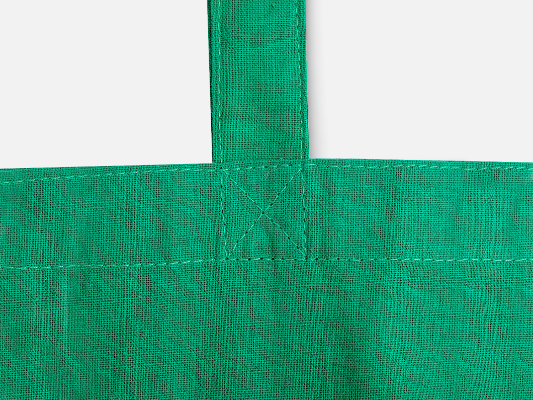Colored Calico Tote Bag No Gusset - View 3