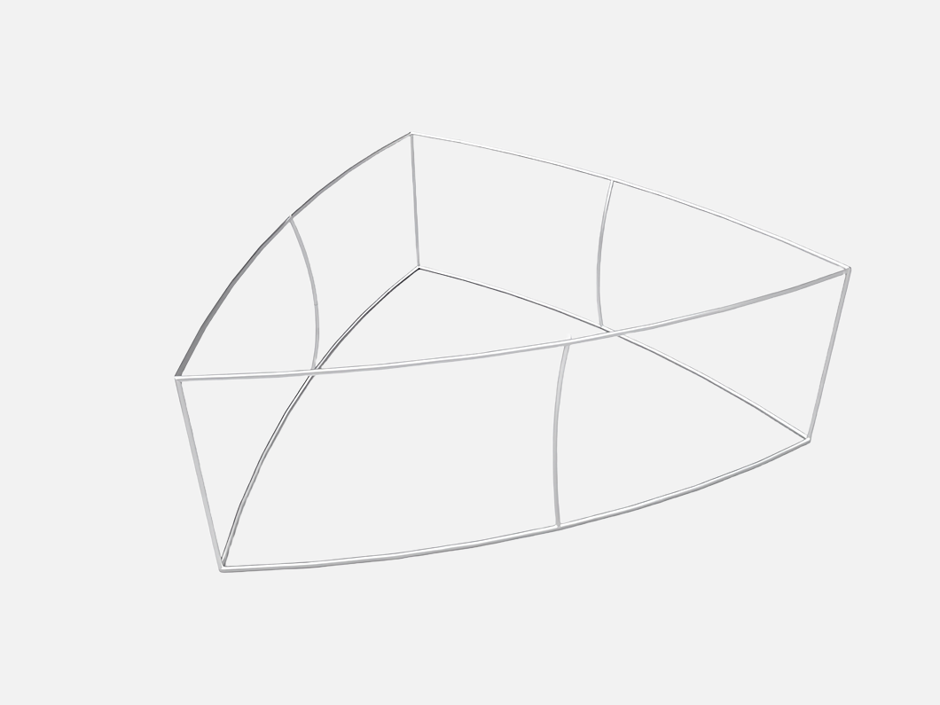 Curved Triangle Tension Fabric Hanging Banners - View 1