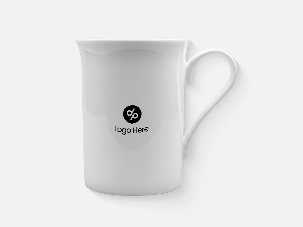 12oz Classic White Porcelain Tall Mug - View 1