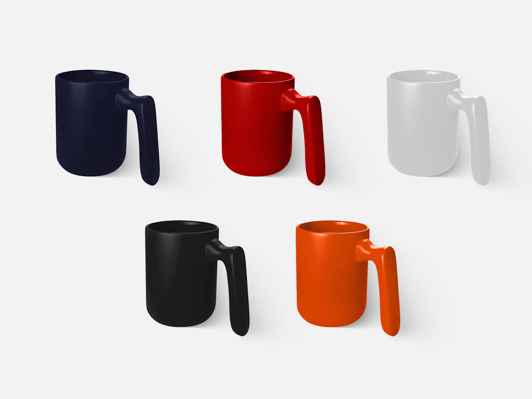 16oz Modern Vertical Handle Mug - View 1