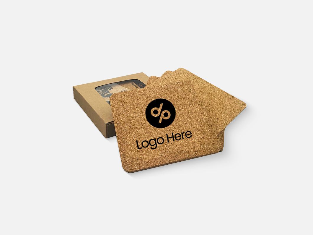 Square Cork Coaster Set - View 1