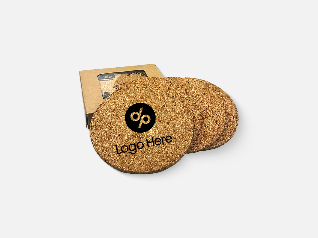 Round Cork Coaster Set