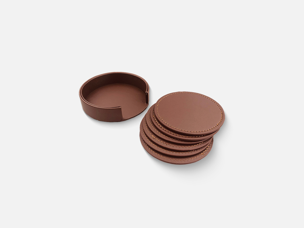 PU Leather Coaster Set - View 2