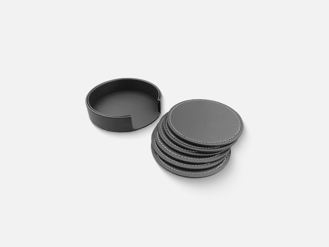 PU Leather Coaster Set - View 3