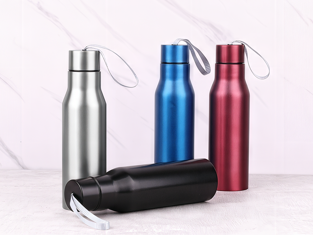 15oz Vacuum Insulated Sport Water Bottle with Carry Strap - View 1