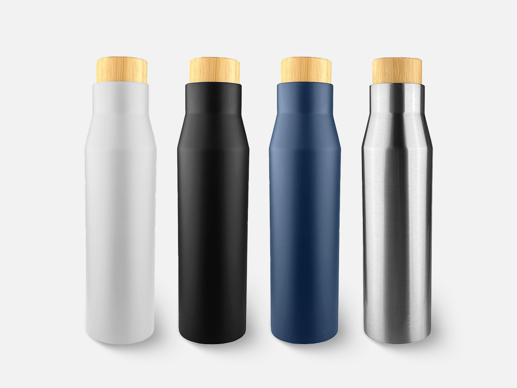 20oz Bamboo Lid Vacuum Insulated Stainless Steel Water Bottle - View 1