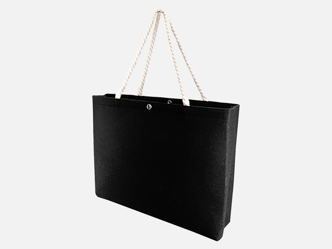 Felt Rope Handle Tote Bag - View 2