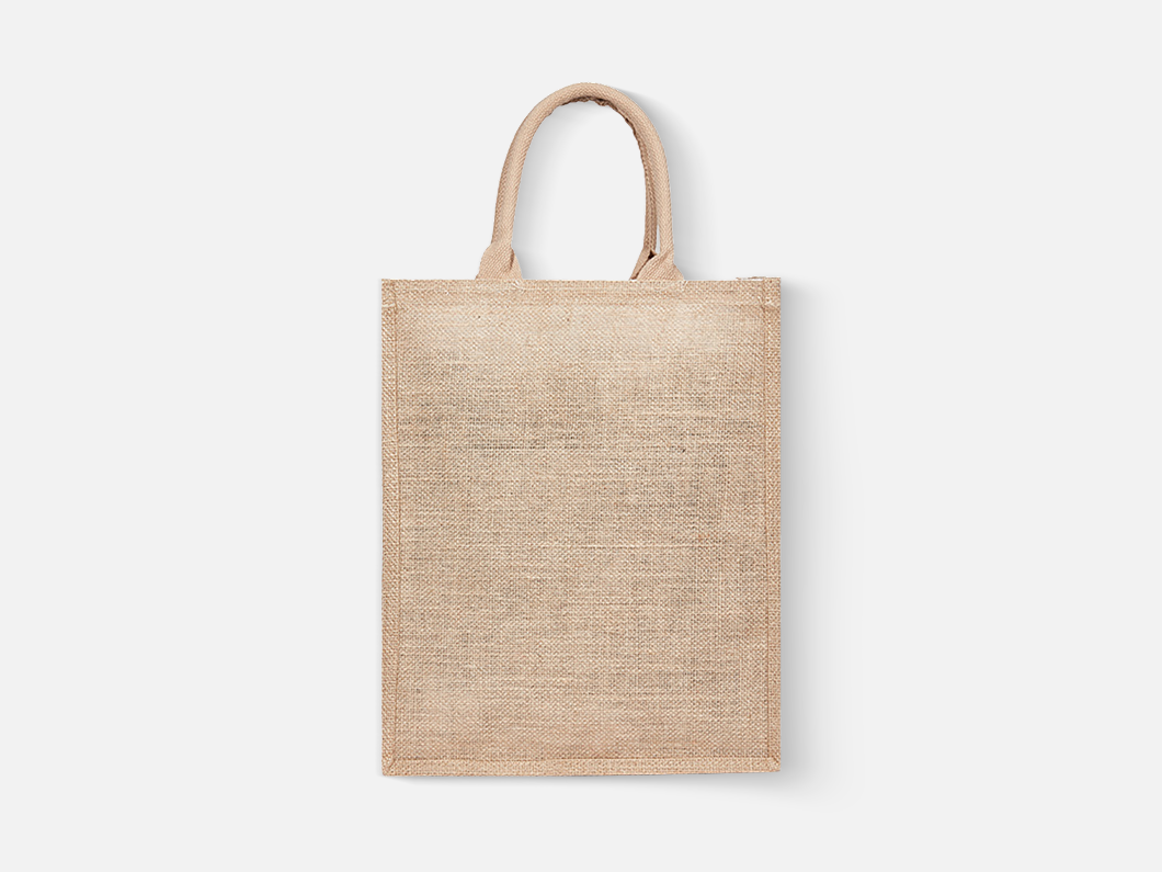 Two-Tone Jute Tote Bag - View 3