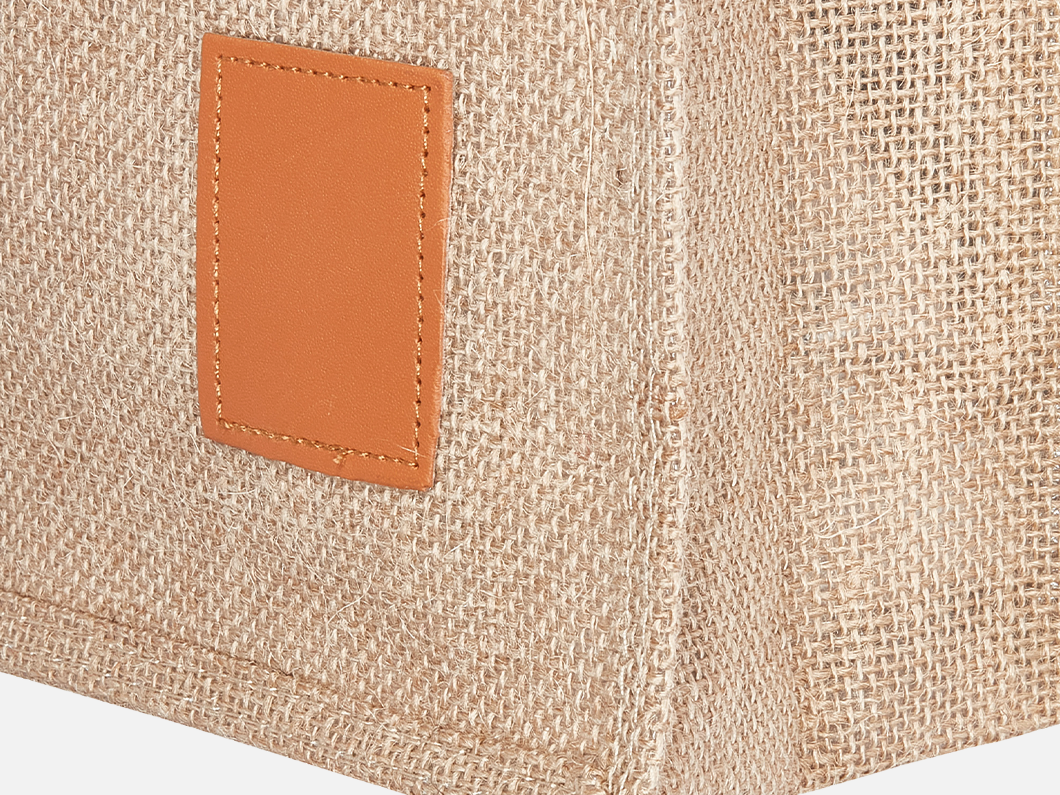 Two-Tone Jute Tote Bag - View 5