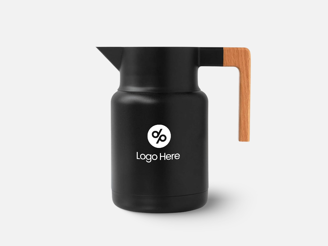 44oz Vacuum Insulated Thermal Jug with Wooden Handle - View 3