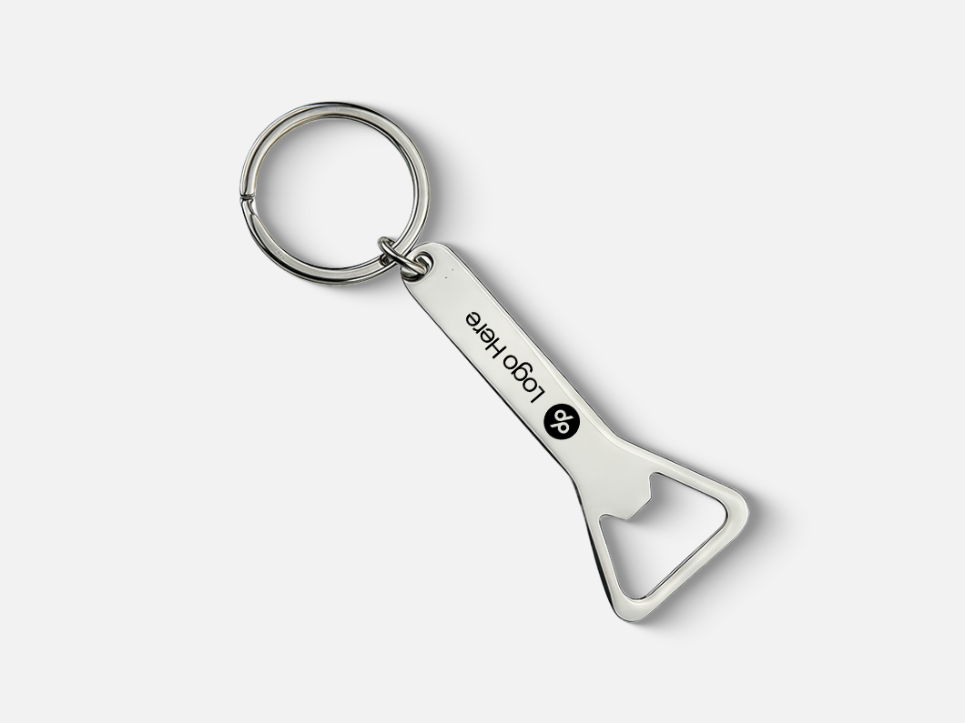 Y-Shaped Zinc Alloy Bottle Opener Keychain - View 1