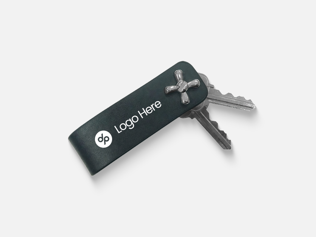 Leather Key Organizer with Metal Panel - View 2