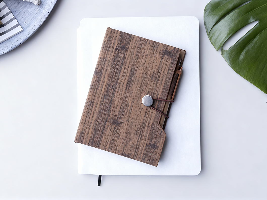 Faux Wood Grain Notepad Organizer Set
