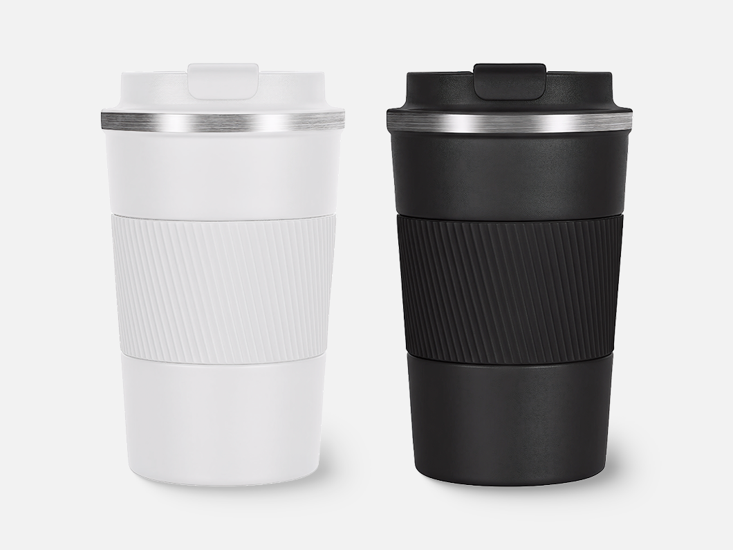 12oz Textured Grip Travel Mug - View 1