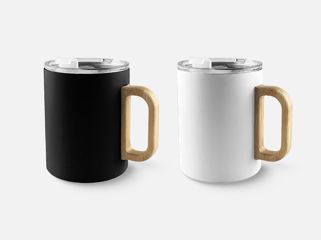 Bamboo Handle 12oz Mug