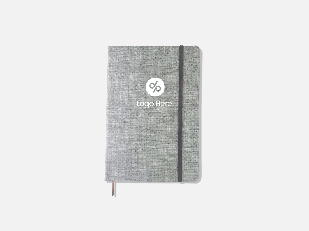 Textured PU Notebook with Elastic Band - View 2