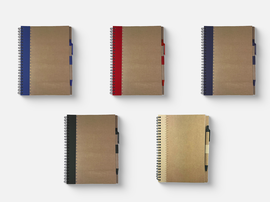 Recycled Paper Spiral Notebook - View 1