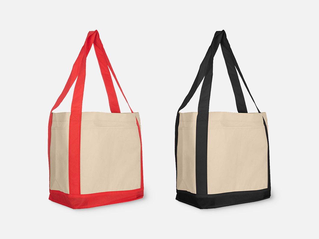 Non-Woven Tote Bag with Contrast Handles - View 3