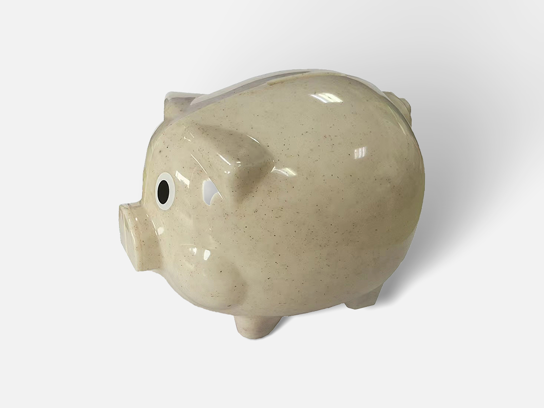 Wheat Straw Piggy Bank